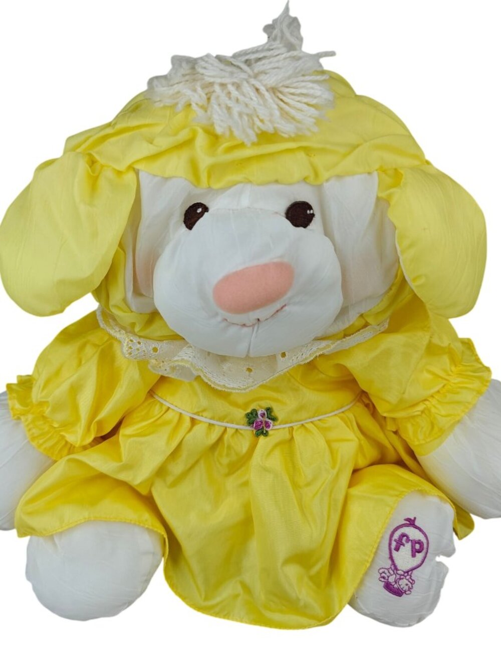 Vintage Puffalump Yellow Lamb Fisher-Price 8005 Plush Stuffed Animal 1986
